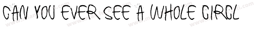 Can you ever see a whole circle字体转换